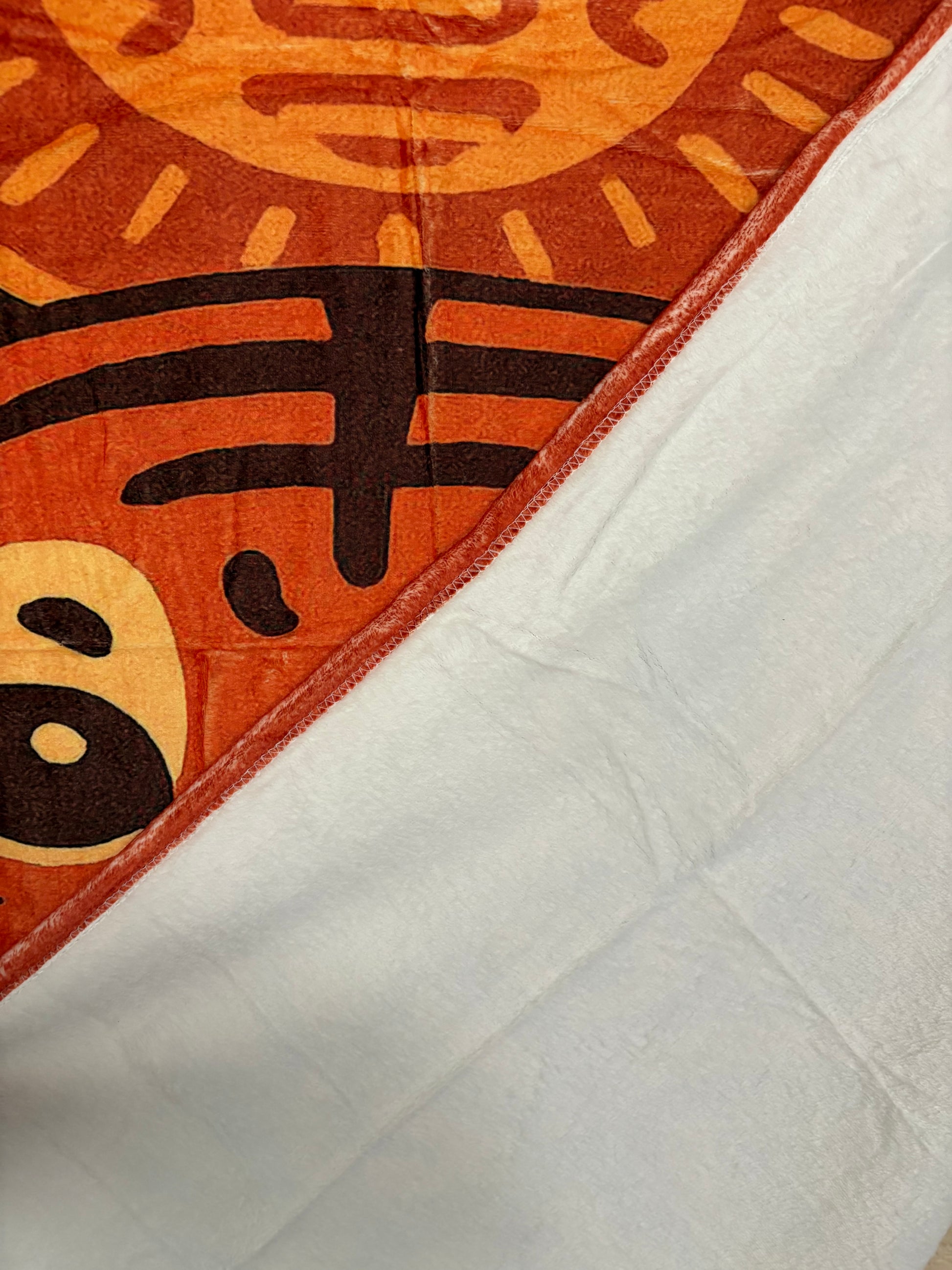 Tiger & Sun Mexican Folk Art Blanket – Cozy Fleece Throw (130x150cm) | Cultural Home Décor Gift