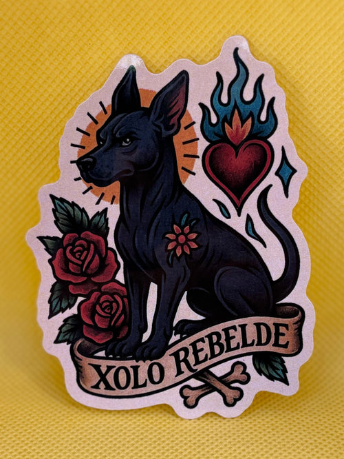 Axolotl Salvaje & Xolo Rebelde Sticker Set — Mexican Spirit Animal Vinyl Art Stickers